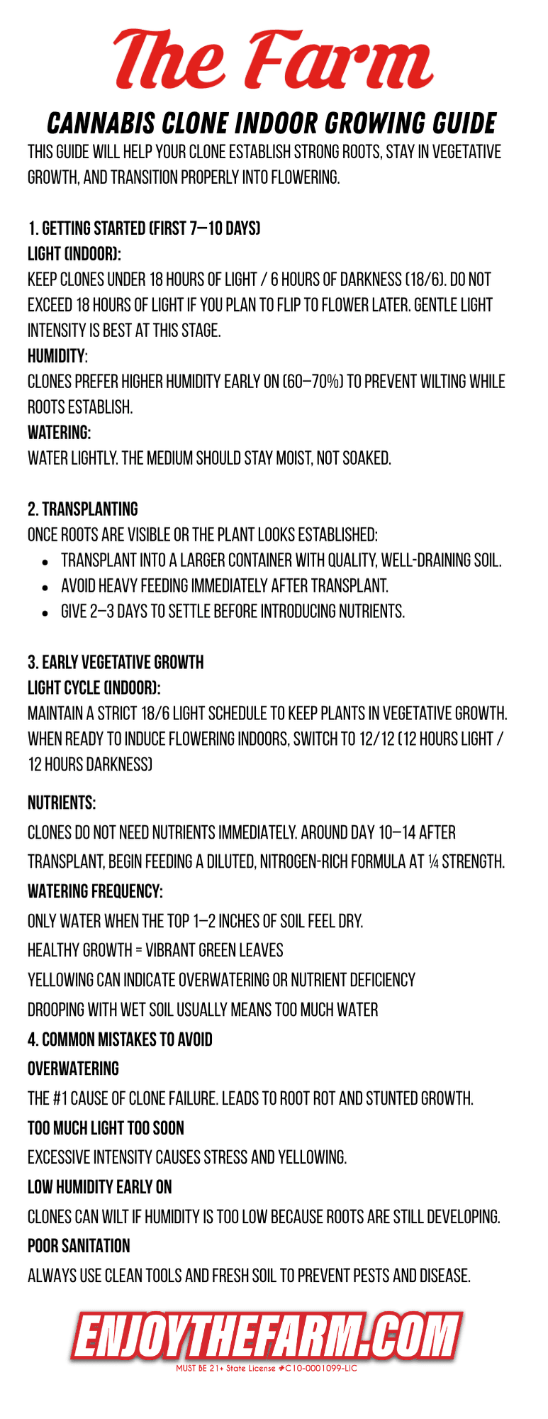 Cannabis clone indoor growing guide
