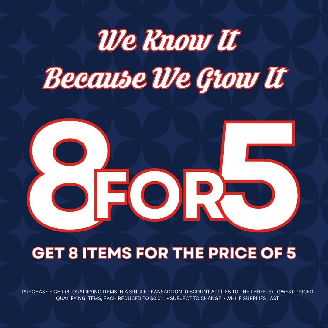 8 for 5 ~ Get 8 Items for the Price of 5 at Enjoy The Farm cannabis dispensaries in California