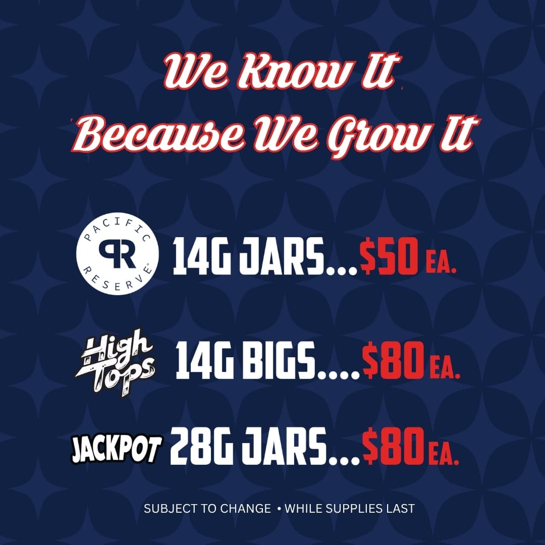 Price Drops on Bulk Flower at Enjoy The Farm cannabis dispensaries in California