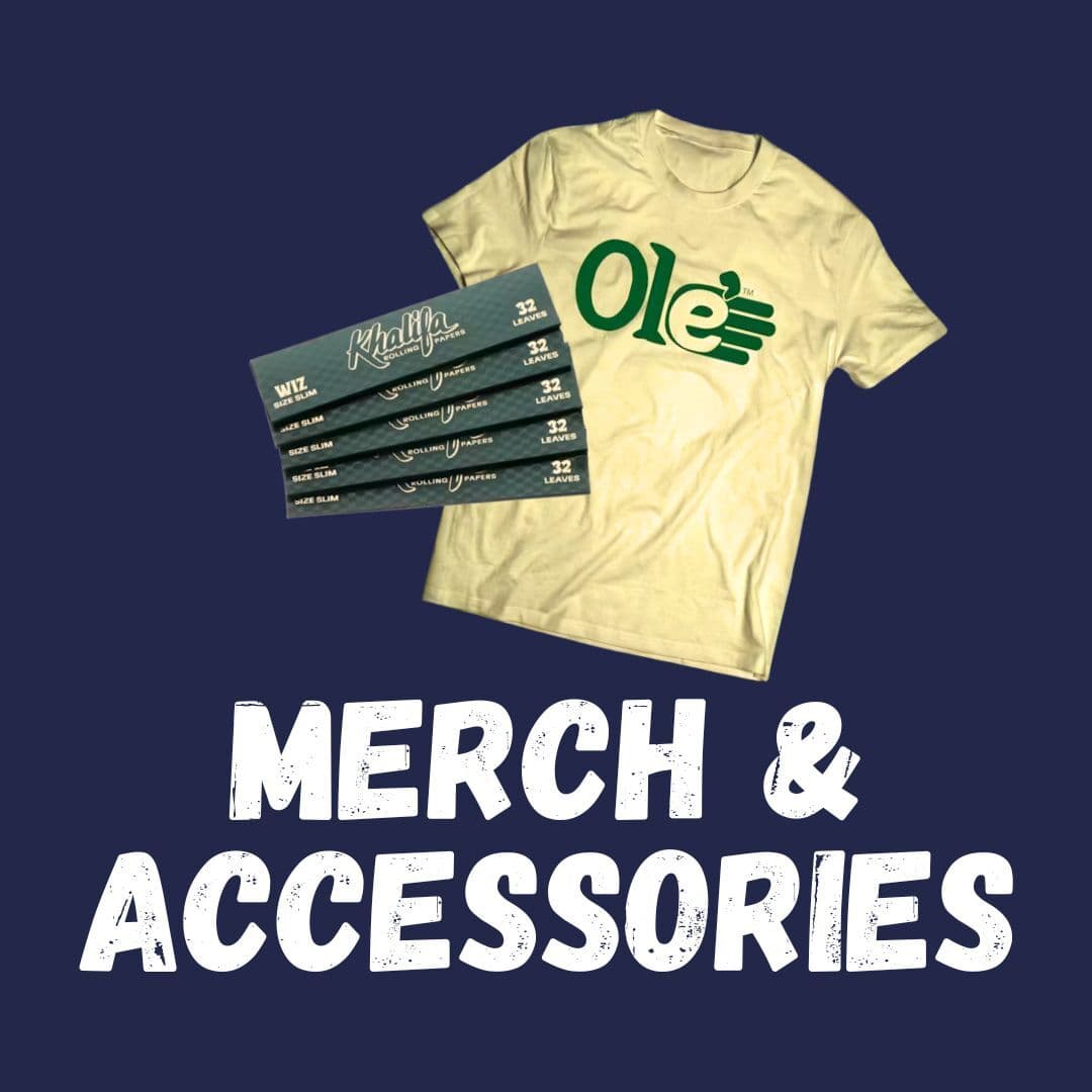 Premium merch & accessories cannabis products at Enjoy The Farm California dispensaries