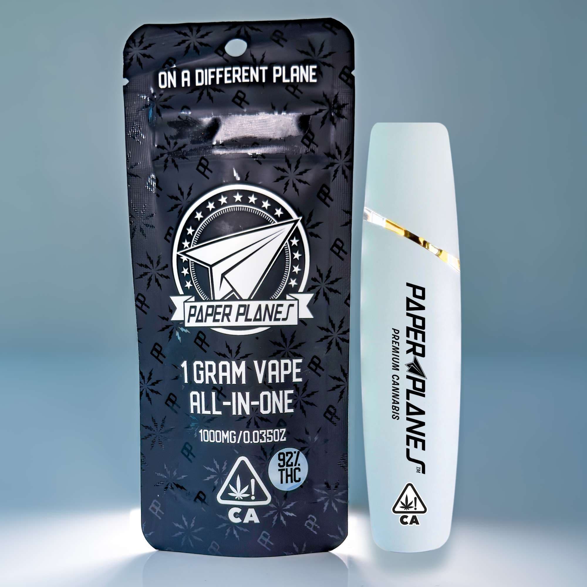Paper Planes all-in-one cannabis vape cartridge